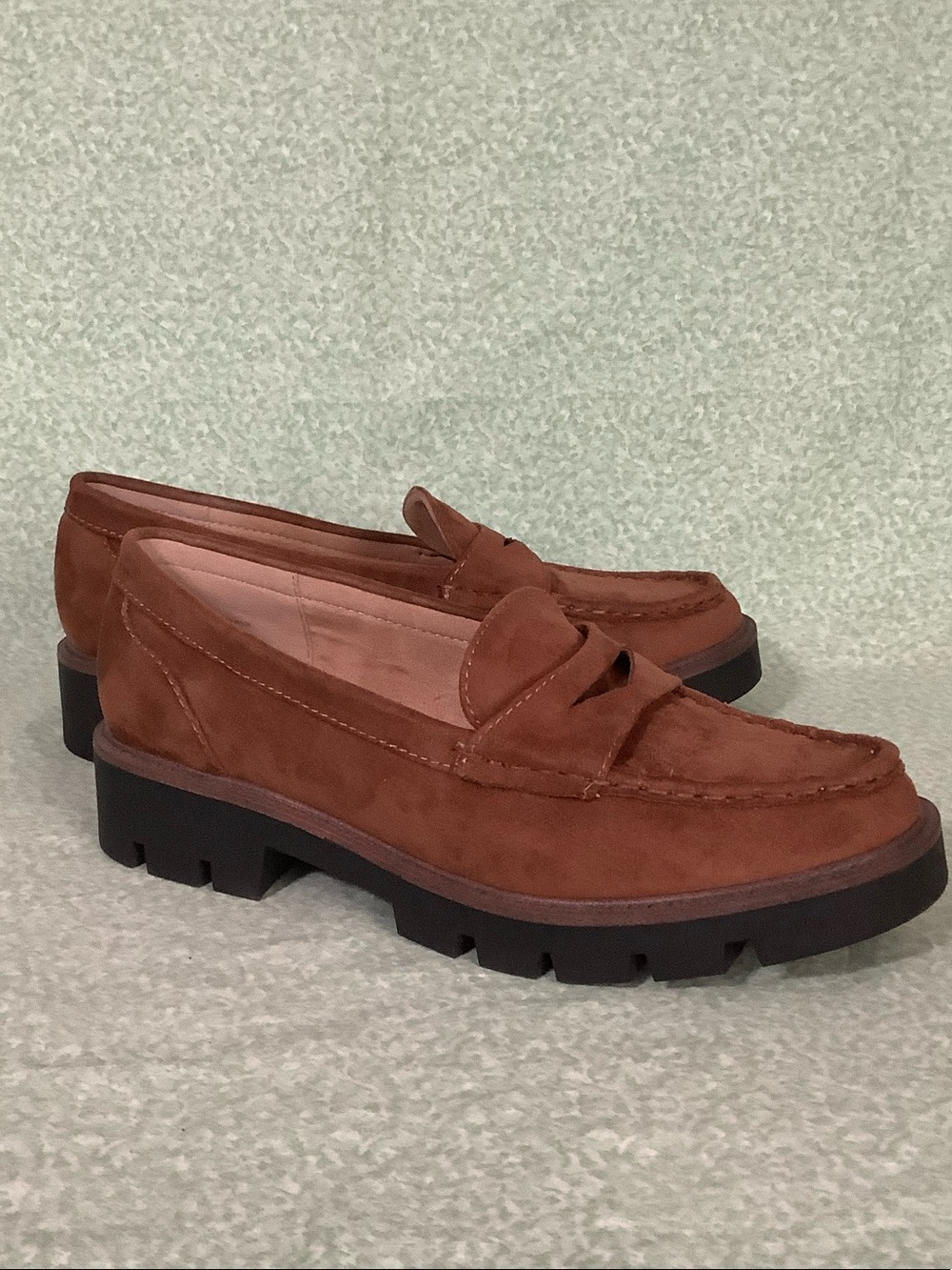 Cliffs by WHITE MOUNTAIN Faux Suede Penny Loafers in Brown Size 8.5 - Picture 3 of 7